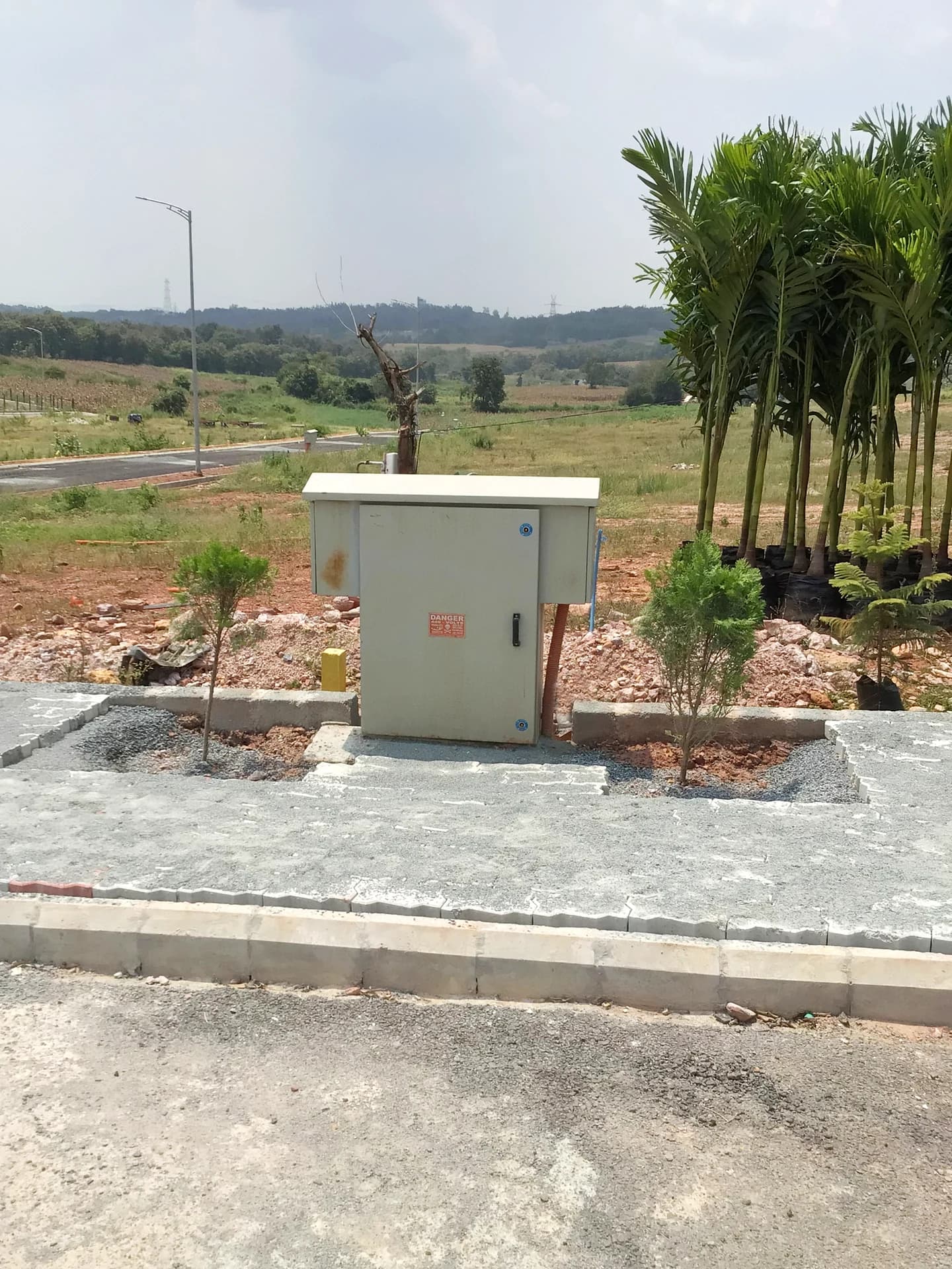 Finished Paver Footpath & Underground Power Pillar