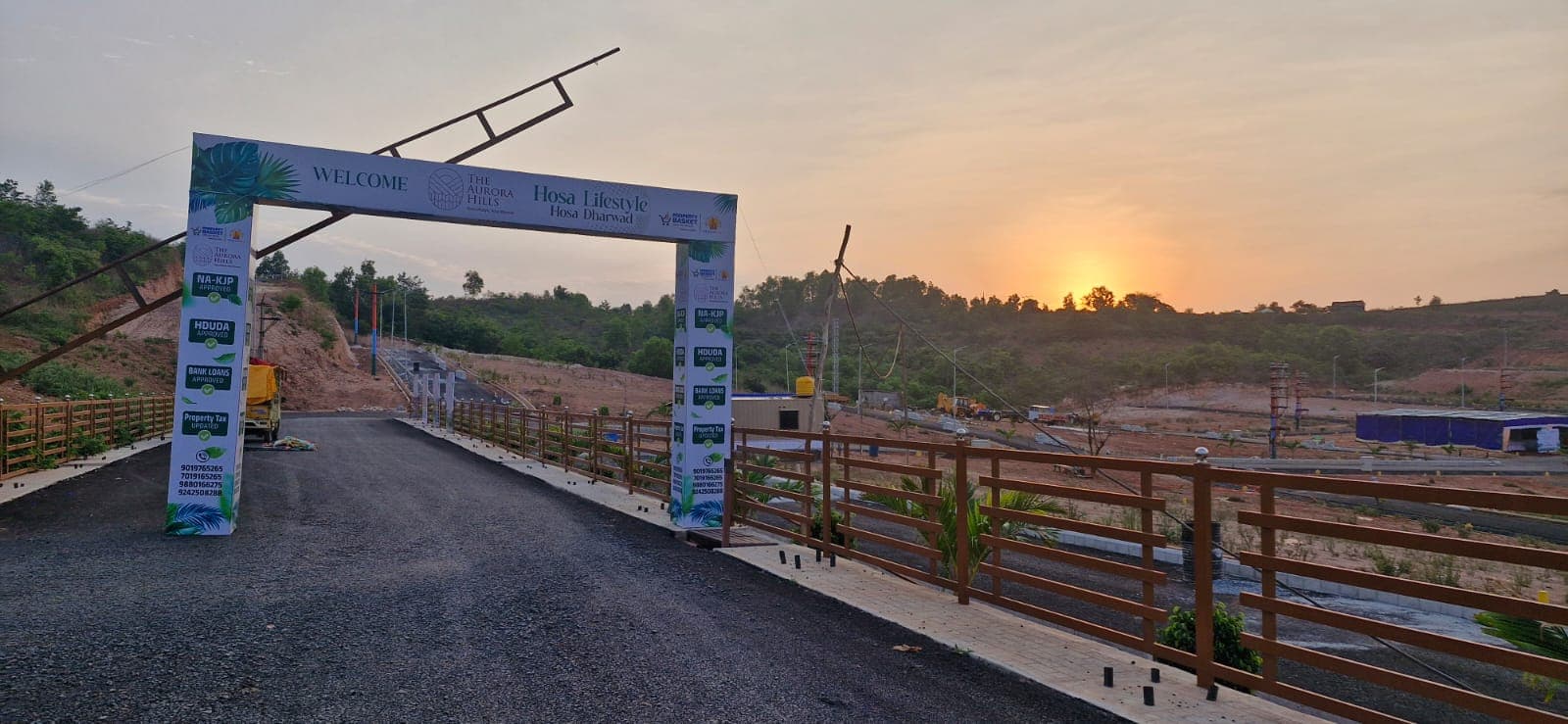Welcome Gateway at Sunset