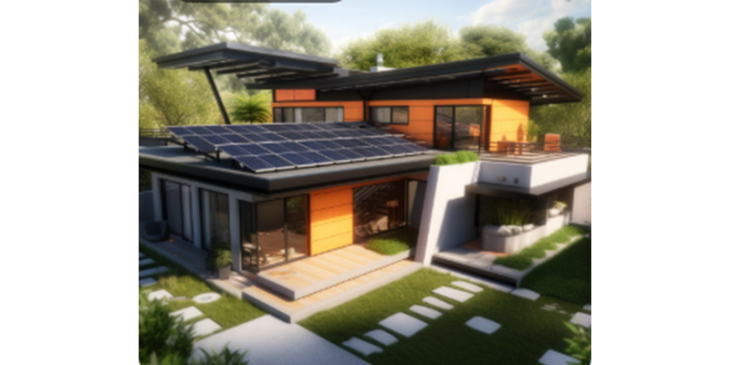 Sustainable villas at Aurora Hills Eco Village Dharwad with solar energy systems.